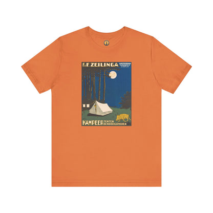 Amsterdam Tent Camping Vintage Tee | Full Moon Forest Adventure