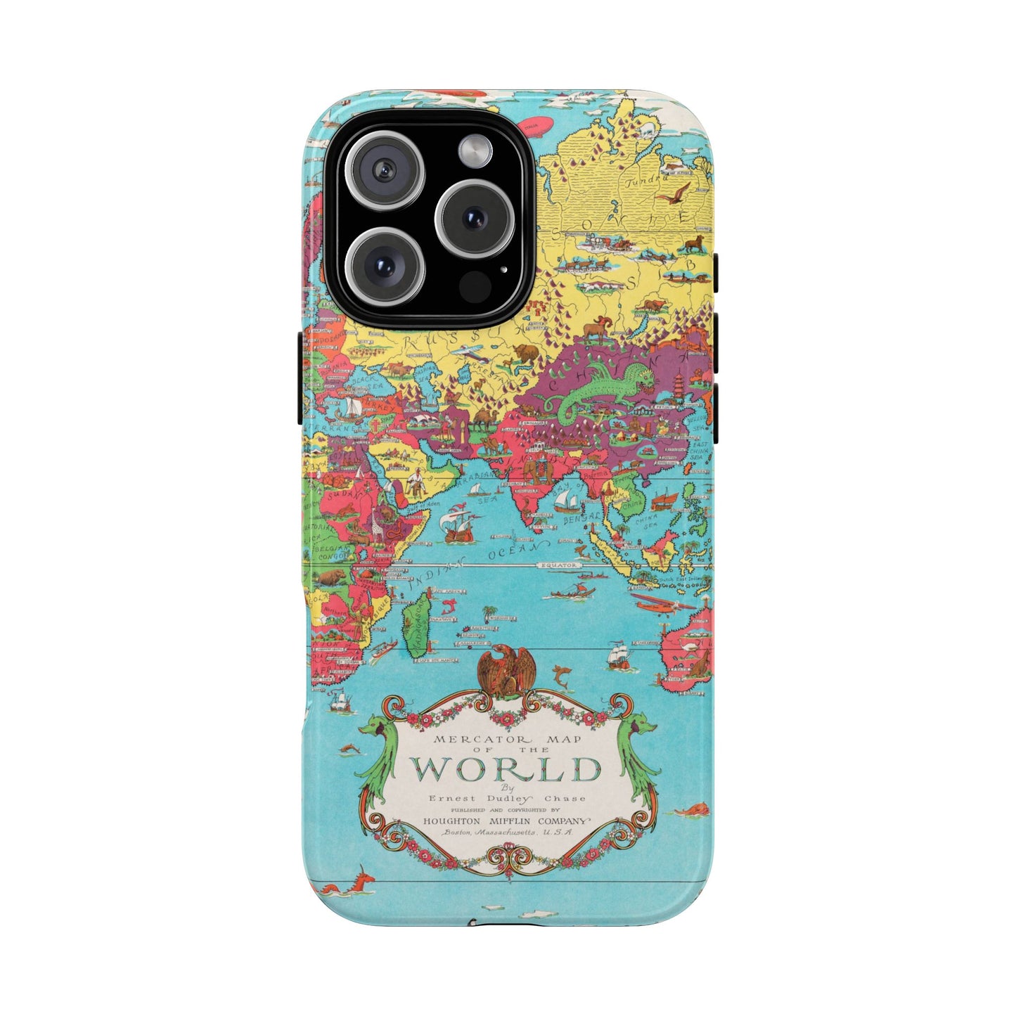 Map of the World Retro Travel iPhone Case