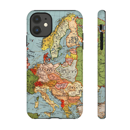 Wanderlust Vintage Map of Europe iPhone Case