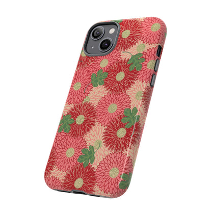 Pink Chrysanthemums Vintage iPhone Case