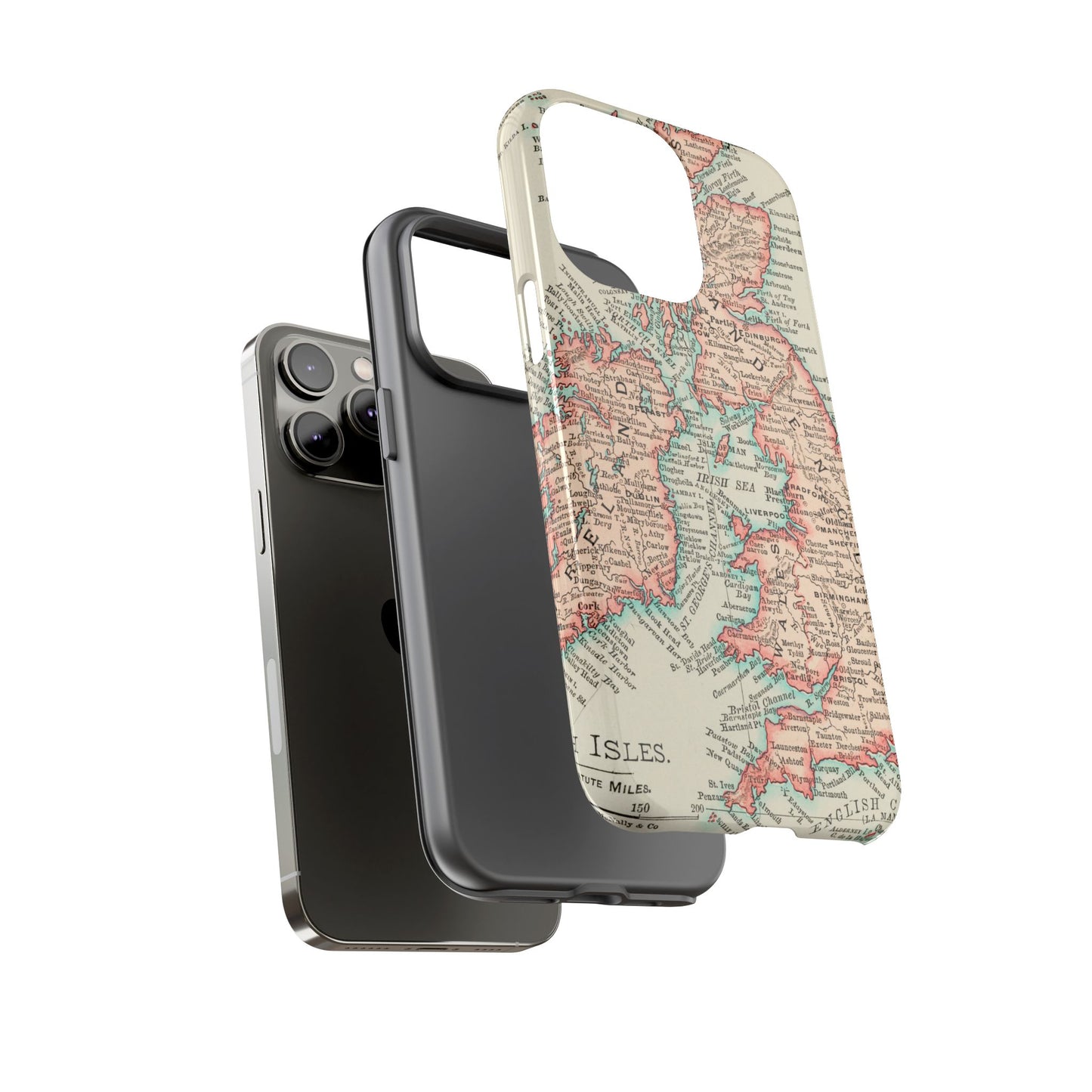British Isles Vintage Map iPhone Case