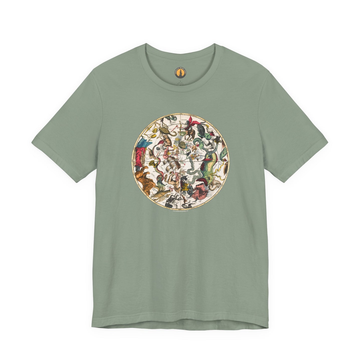 Southern Constellations Antique Map Tee