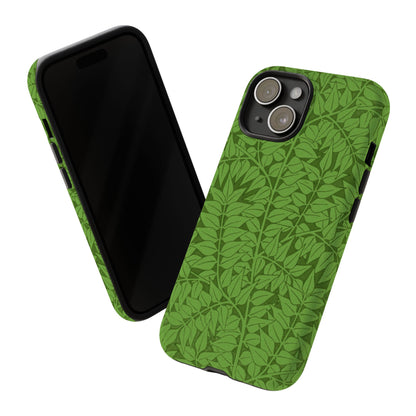 Antique Green Branch Pattern by William Morris iPhone Case