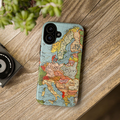 Wanderlust Vintage Map of Europe iPhone Case