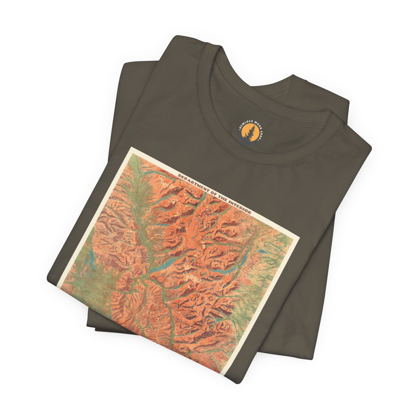 Glacier National Park Vintage Map Tee