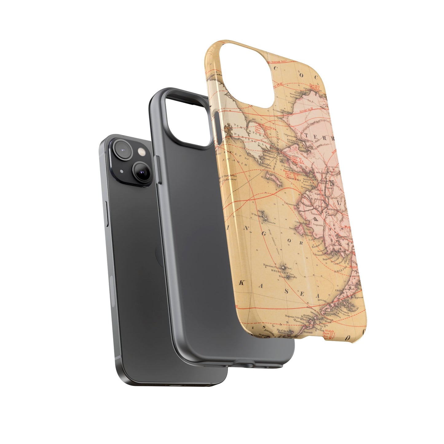 Alaska Territory Antique Map iPhone Case