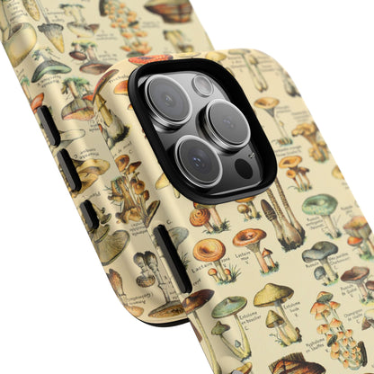 Mushrooms Vintage Field Guide iPhone Case