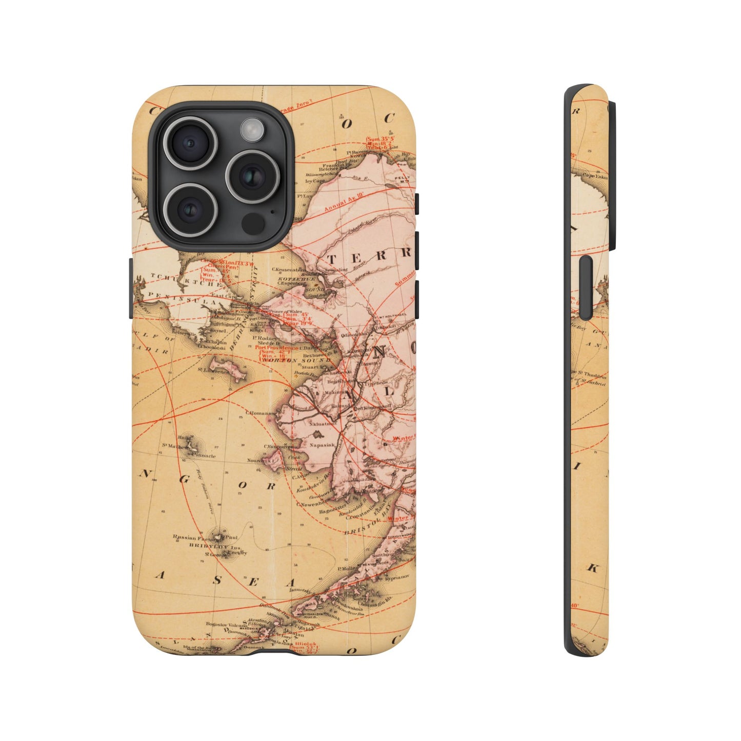 Alaska Territory Antique Map iPhone Case