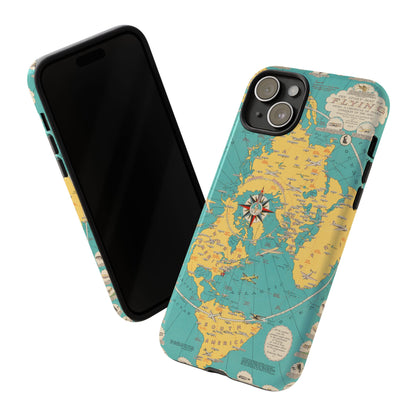 Map of Flying Retro iPhone Case