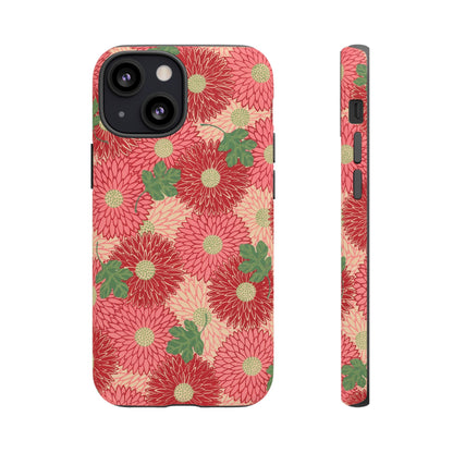 Pink Chrysanthemums Vintage iPhone Case