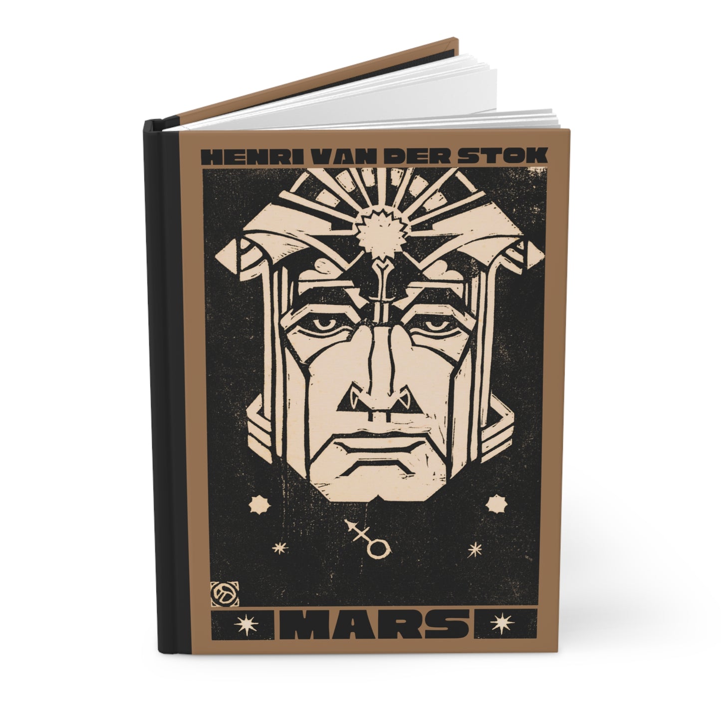 Mars Hardcover Journal | Henri van der Stok's Planet Masks No. 004