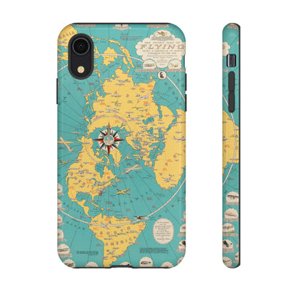 Map of Flying Retro iPhone Case