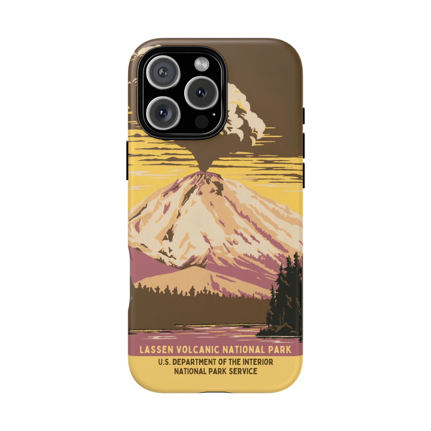 Lassen Volcanic National Park Retro iPhone Case