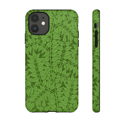 Antique Green Branch Pattern by William Morris iPhone Case