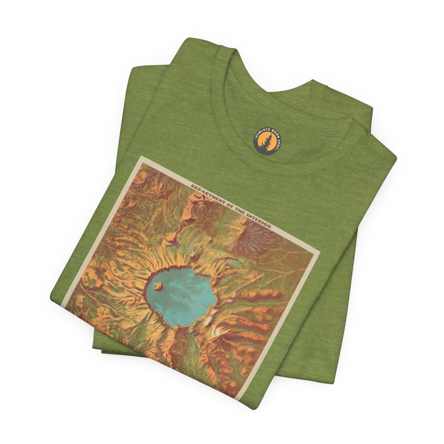 Crater Lake Vintage Map Tee