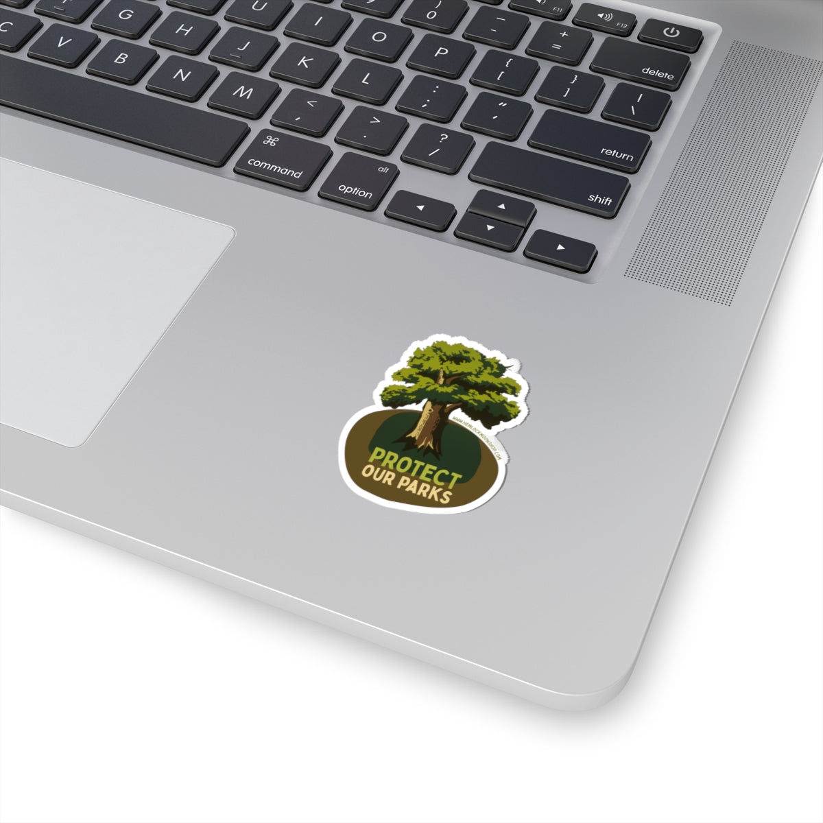 Green Tree Protect Our Parks Sticker (4 sizes)