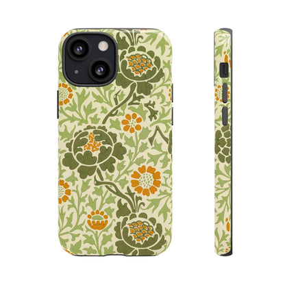 Olive & Orange Vintage Botanical iPhone Case