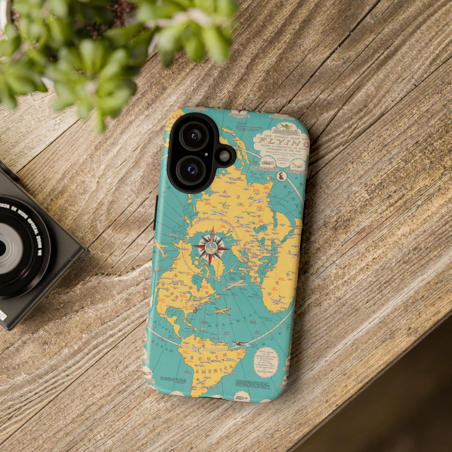 Map of Flying Retro iPhone Case