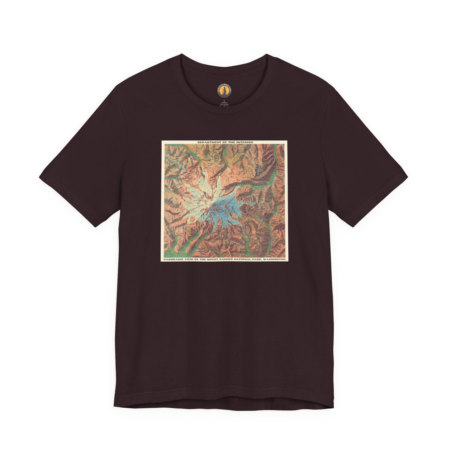 Mount Rainier Vintage Map Tee