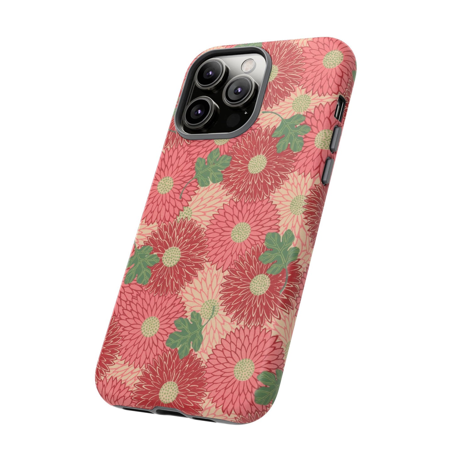 Pink Chrysanthemums Vintage iPhone Case