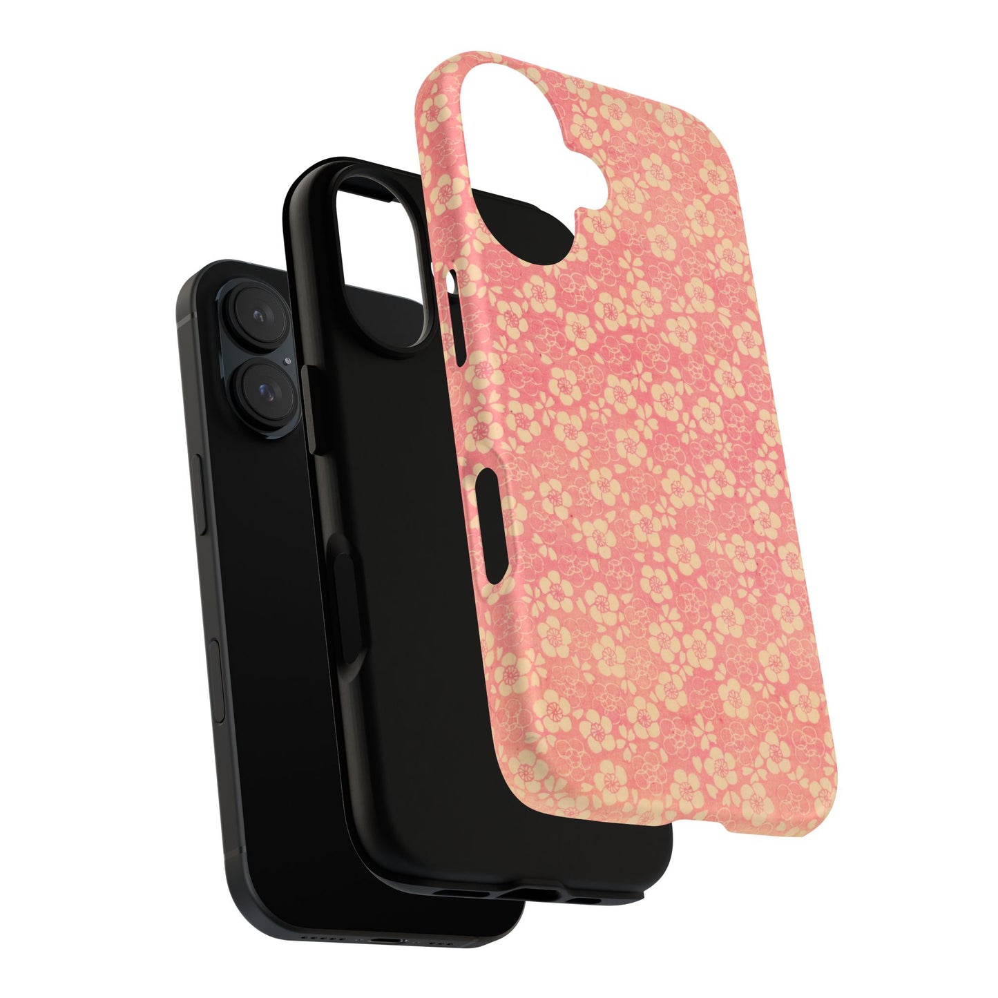 Pink Pattern Scattered Flowers iPhone Case