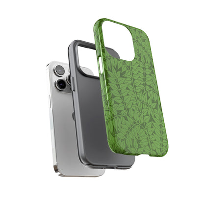 Antique Green Branch Pattern by William Morris iPhone Case