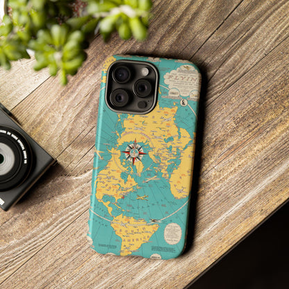 Map of Flying Retro iPhone Case