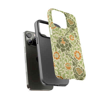 Olive & Orange Vintage Botanical iPhone Case
