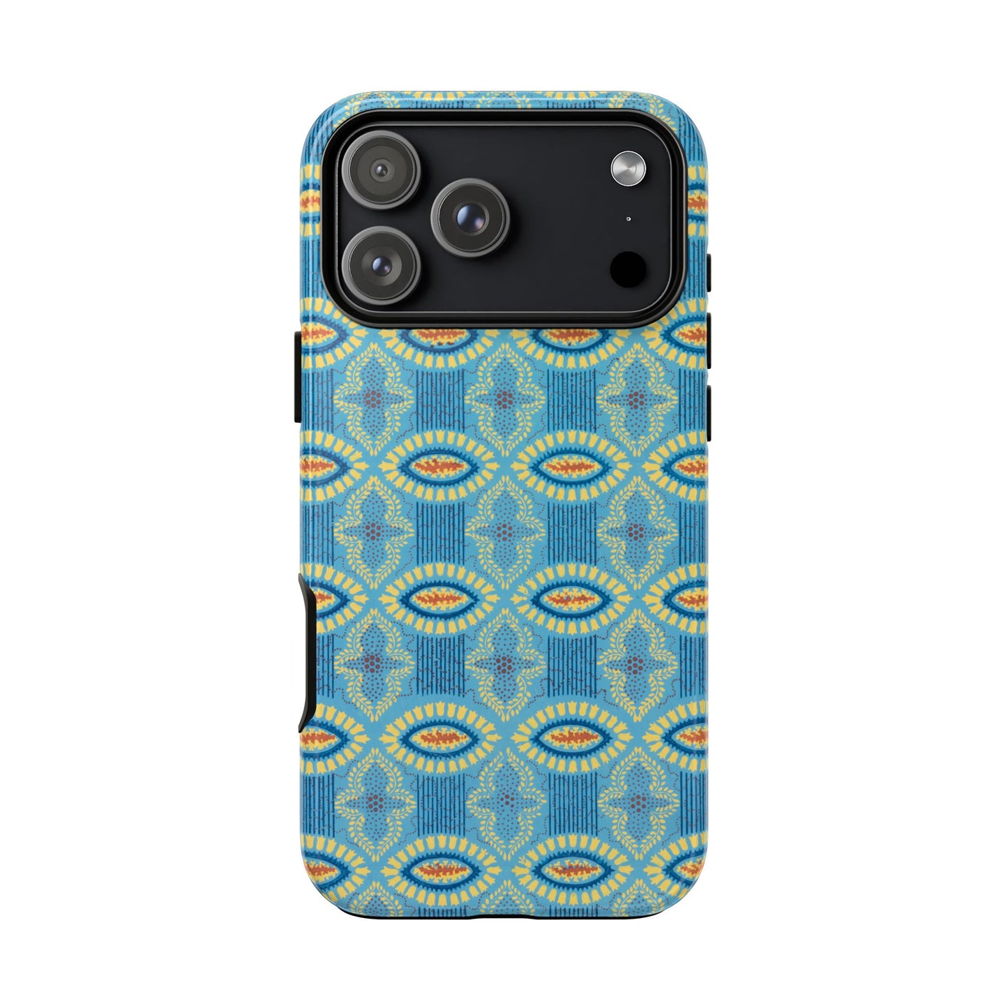 Turquoise Retro Geometric iPhone Case