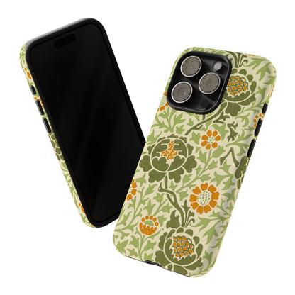 Olive & Orange Vintage Botanical iPhone Case