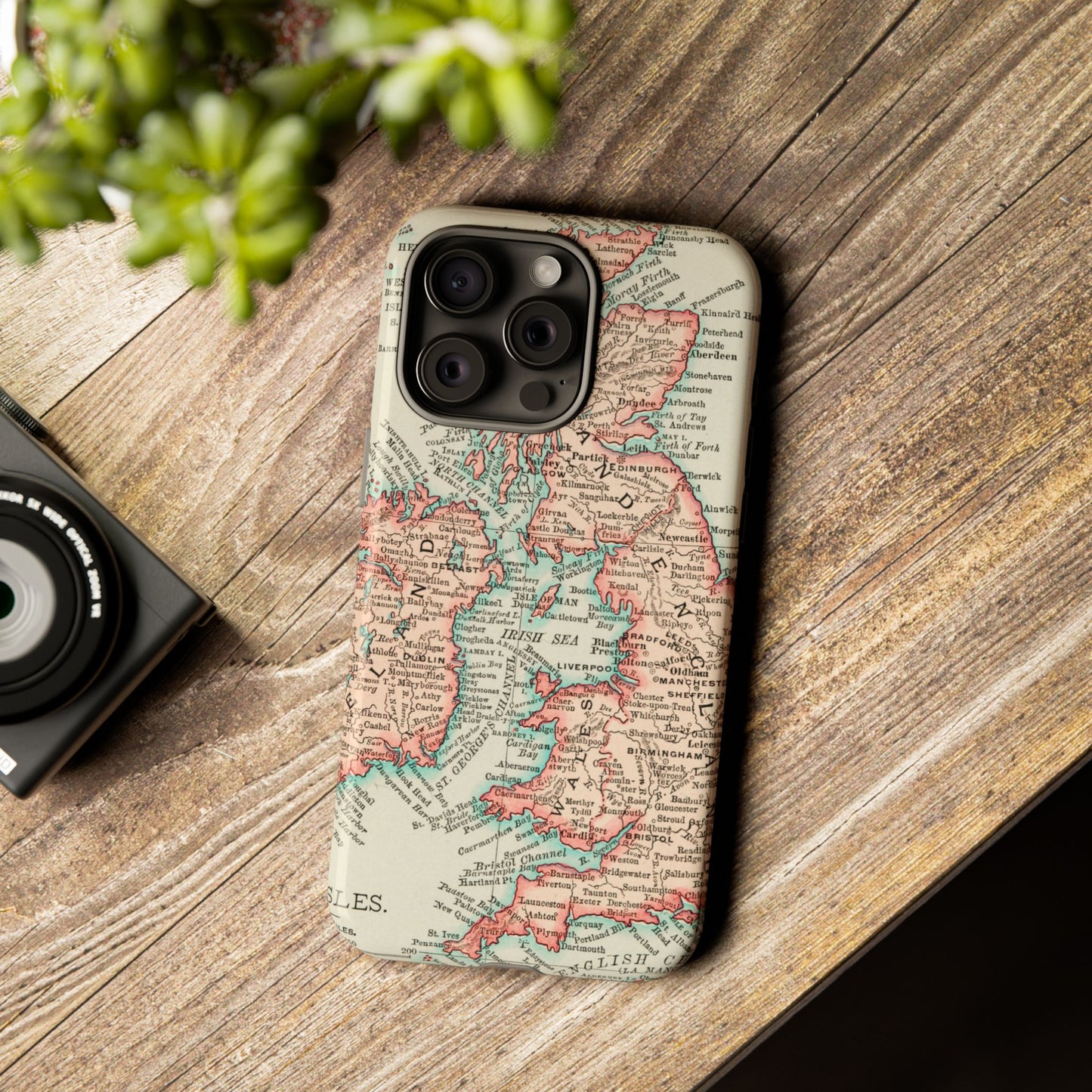 British Isles Vintage Map iPhone Case