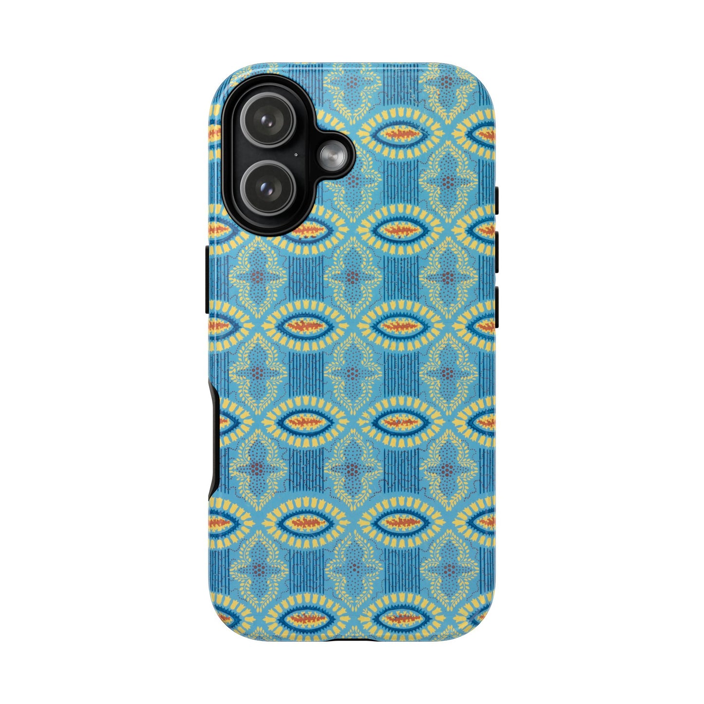 Turquoise Retro Geometric iPhone Case