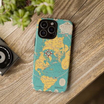Map of Flying Retro iPhone Case