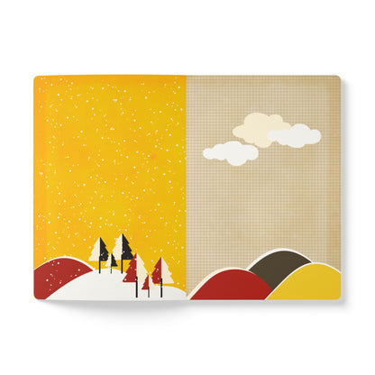 Retro Red Skiing Notebook | Vintage Winter Sports Softcover Travel Journal