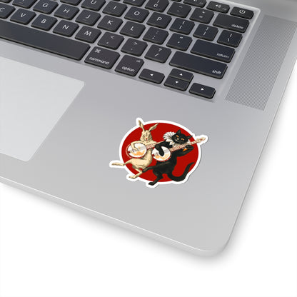 Dueling Banjos | Sinister Cat & Rabbit Stickers (4 sizes)
