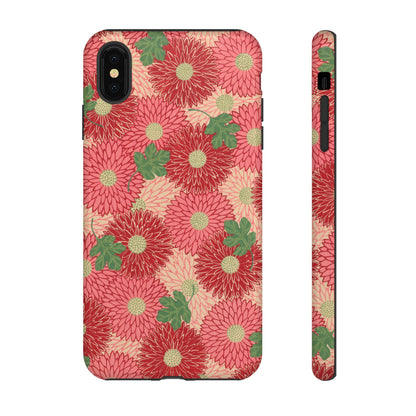 Pink Chrysanthemums Vintage iPhone Case