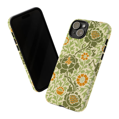 Olive & Orange Vintage Botanical iPhone Case