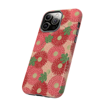 Pink Chrysanthemums Vintage iPhone Case