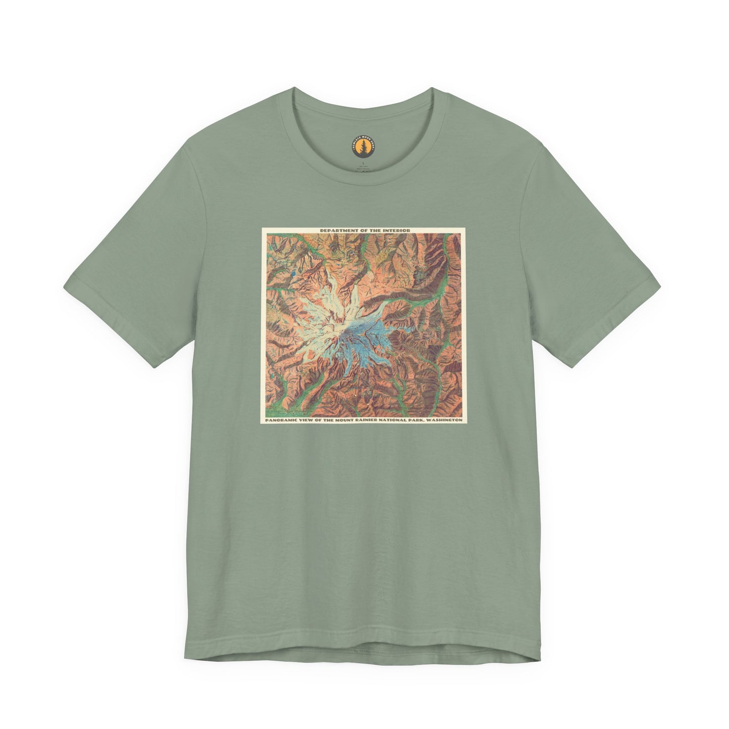 Mount Rainier Vintage Map Tee