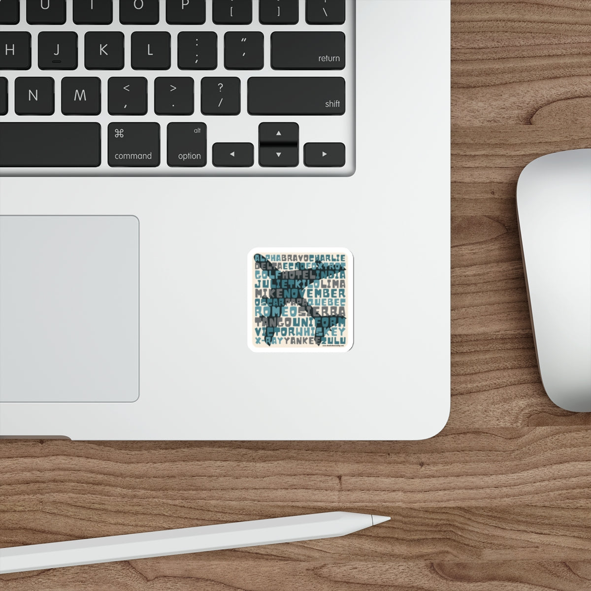 Blue Retro Aviation Alphabet Sticker :: All-Weather, Water-Resistant Vinyl (5 sizes)