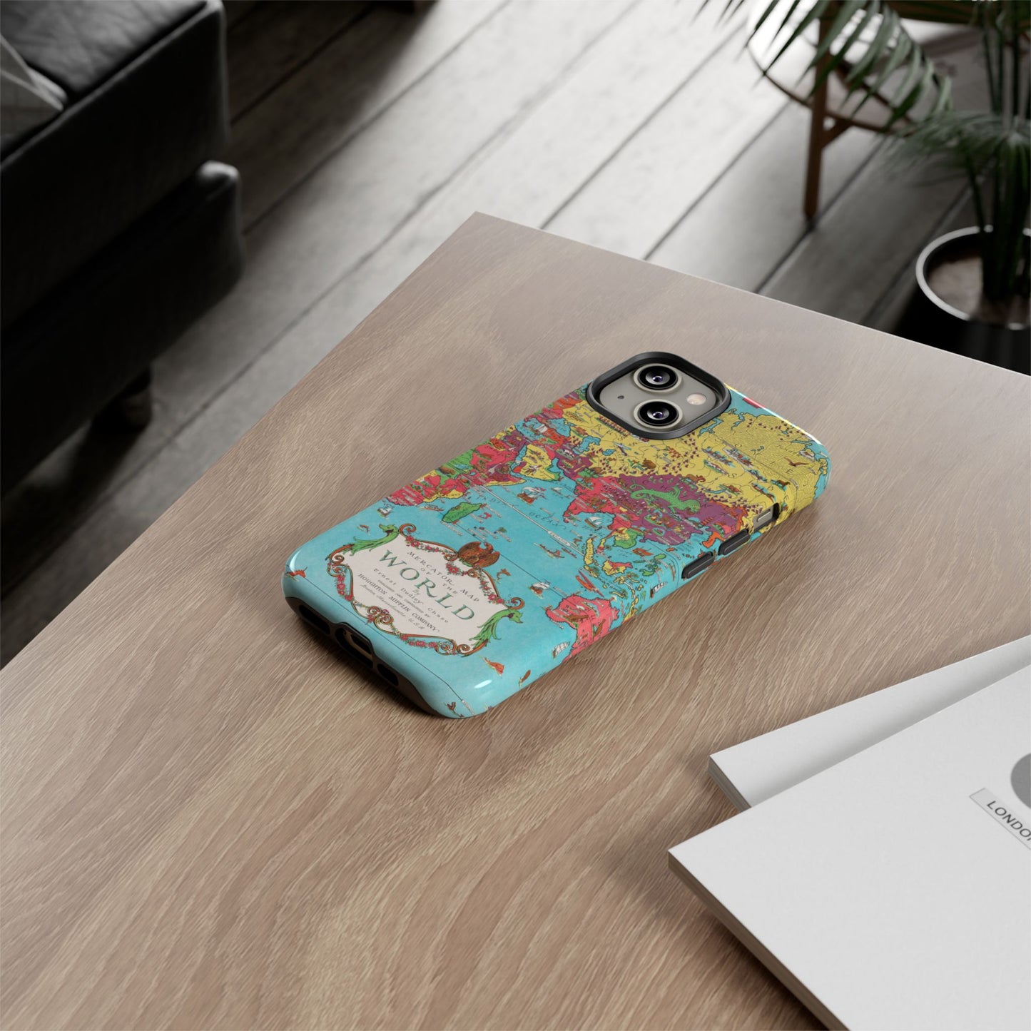 Map of the World Retro Travel iPhone Case