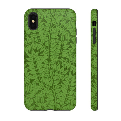 Antique Green Branch Pattern by William Morris iPhone Case
