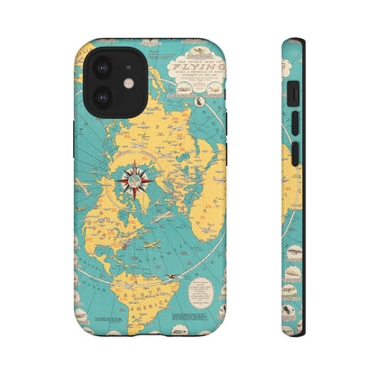 Map of Flying Retro iPhone Case