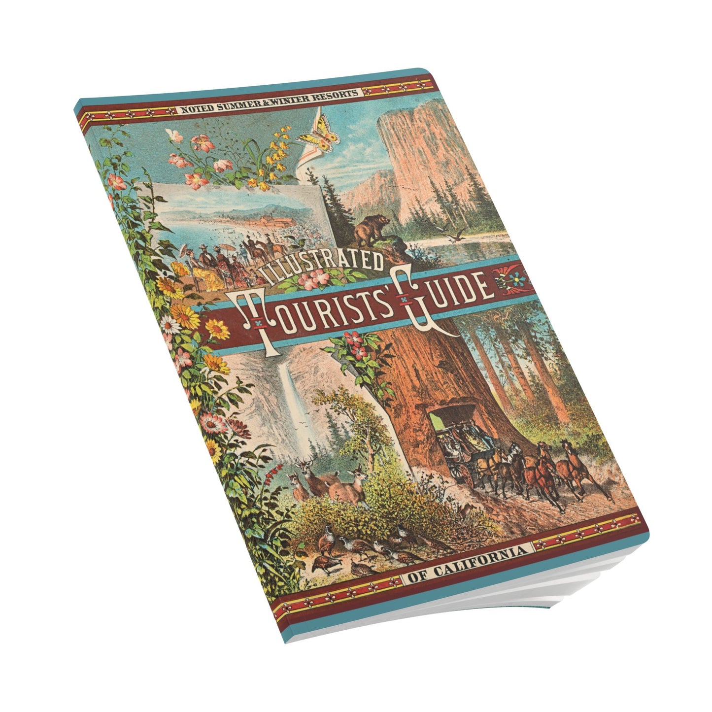 California Vintage Tourist Guide | Softcover Journal with Inside Illustrations