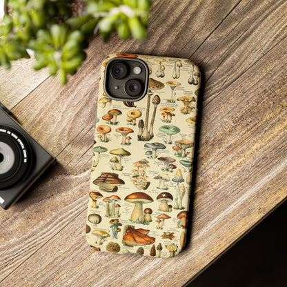 Mushrooms Vintage Field Guide iPhone Case