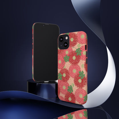 Pink Chrysanthemums Vintage iPhone Case