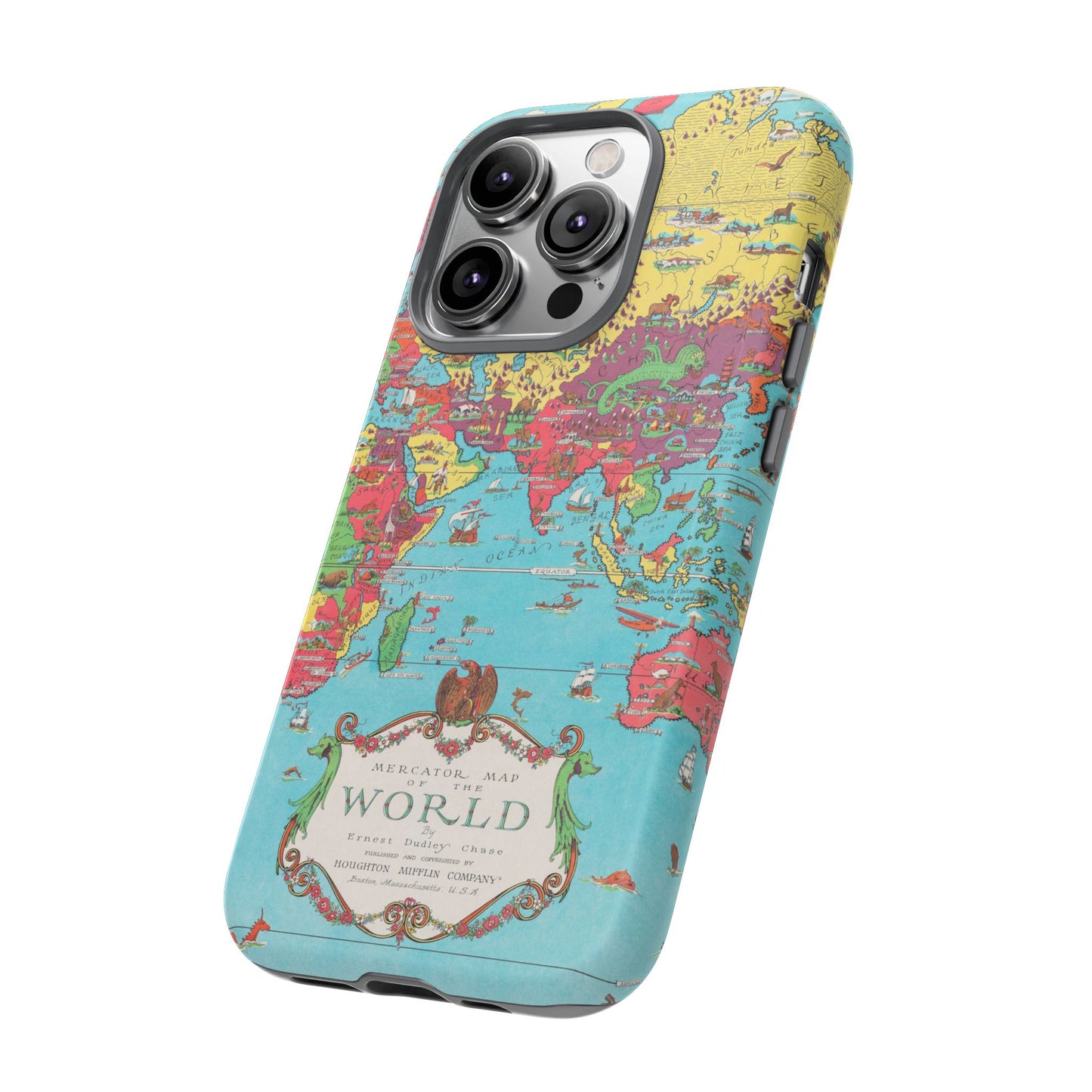 Map of the World Retro Travel iPhone Case