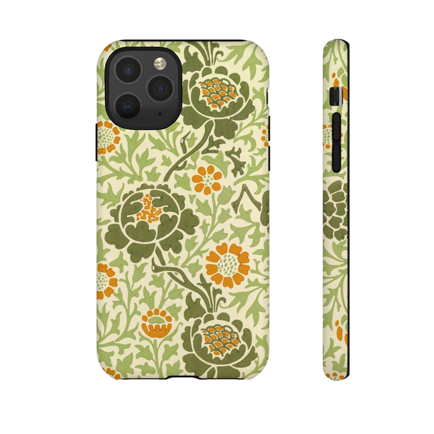 Olive & Orange Vintage Botanical iPhone Case
