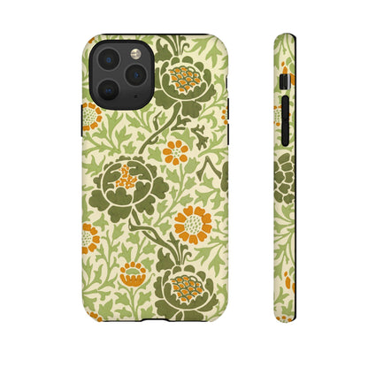 Olive & Orange Vintage Botanical iPhone Case