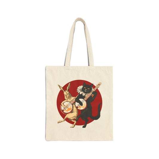 Black Cat & White Rabbit | Dueling Banjos Tote Bag